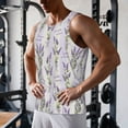 thumbnail image 5 of Logiee Lavender Flowers Print Men's Workout Tank Top,Quick Dry Workout Tank Top,Gym Muscle Tee,Fitness Bodybuilding Sleeveless T Shirt-Medium, 5 of 7