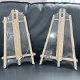 thumbnail image 1 of Caballete trapezoidal de madera maciza de 30 cm con soporte de exhibición de 40 cm y 50 cm para bocetos de arte de escritorio, caballete para pintura al óleo, 1 of 3