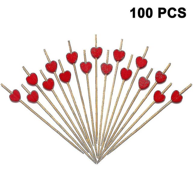 100 palillos de dientes para cócteles, palillos de bambú natural para cócteles