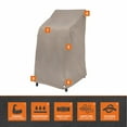 thumbnail image 3 of Modern Leisure Garrison Stackable/High Back Bar Chair Cover, Waterproof, 27"L x 27"W x 49"H, Sandstone, 2-Pack, 3 of 19
