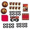 The Incredibles Birthday Party Supplies Bundle for 16 includes Dessert Cake Plates, Red Beverage Napkins, Paper Cups, Plastic Table Cover, Paper Masks