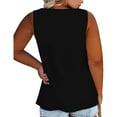 thumbnail image 3 of Sweat Heart Neck Women Plus Size Sleeveless Tank Tops Summer Causal Shirt, 3 of 4