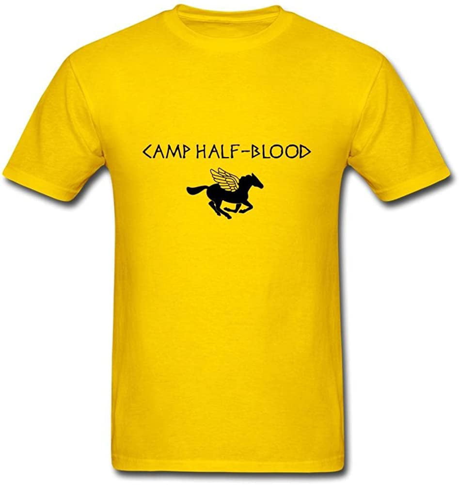 Yhdjk Men's Camp Half Blood Art T Shirt Yellow S 