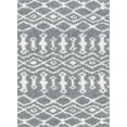 thumbnail image 3 of Contemporary 3x5 Area Rug Shag Thick (3'3'' x 5') Geometric Silver, White Indoor Rectangle Easy to Clean, 3 of 9