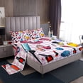 thumbnail image 1 of Ensemble de Draps-Housses Cosmétiques Taille Complète 4 Pcs, Sacs à Parfums Rouges à Lèvres Maquillage pour Femmes, Draps pour Adolescentes, Ensembles de Literie Patchwork à Carreaux Dégradé Rose Violet (1 Drap-Housse, 1 Drap Plat, 2 Taies d'Oreiller), 1 of 6