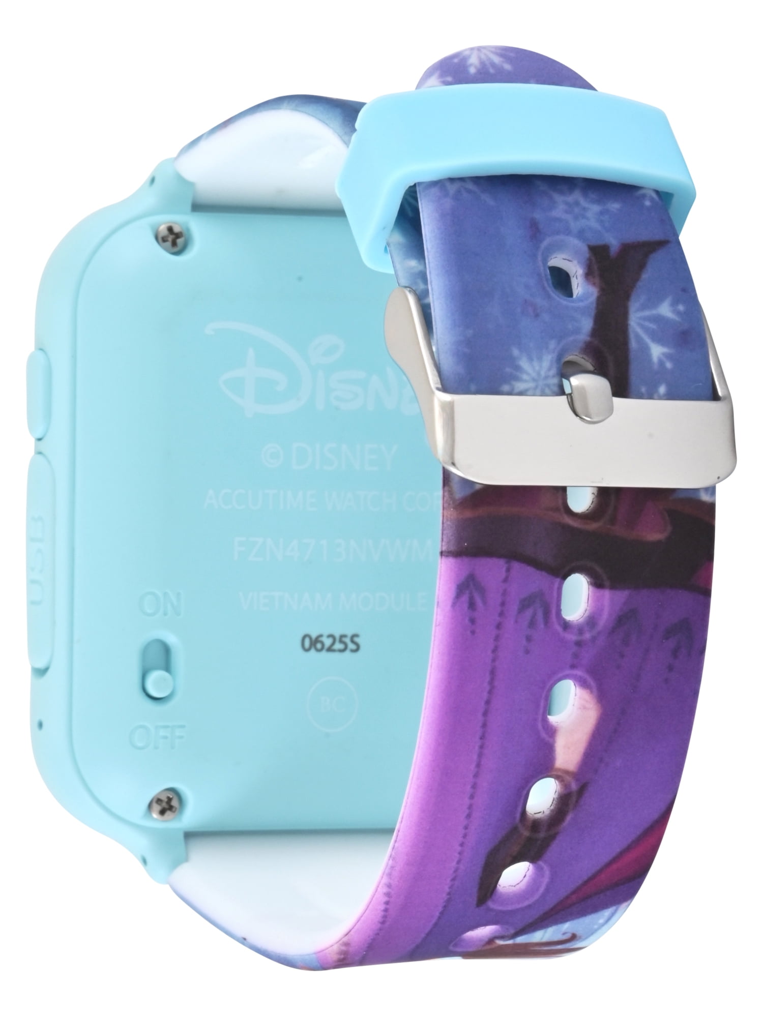 Disney Frozen 2 Childrens iTime Unisex Touchscreen Smart Watch with Silicone Strap and Blue Case 42MM
