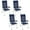 Navy, variant on Patiojoy 4PCS Outdoor Patio Folding Dining Chairs with Reclining Backrest and Headrest Black