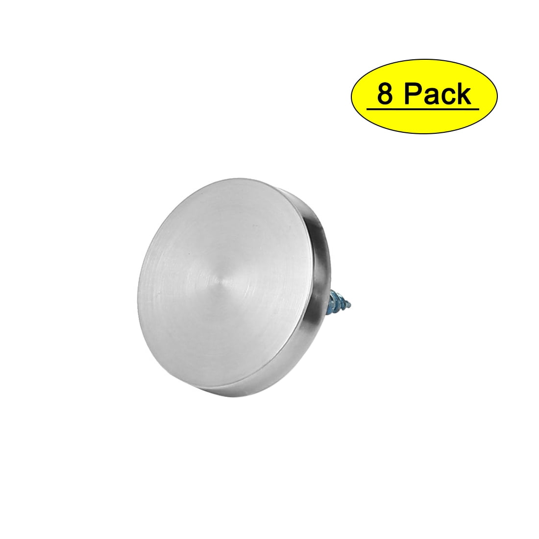 Glass Table 304 Stainless Steel Mirror Screws Cap Cover Nails 25mm Dia 8PCS