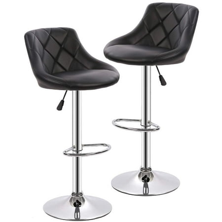 Bar Stools Barstools Swivel Stool Set of 2 Height Adjustable Bar Chairs with Back PU Leather Swivel Bar Stool Kitchen Counter Stools Dining