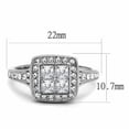 thumbnail image 2 of Women's Stainless Steel High polished CZ Clear 4.34(g) Engagement Ring, 2 of 4