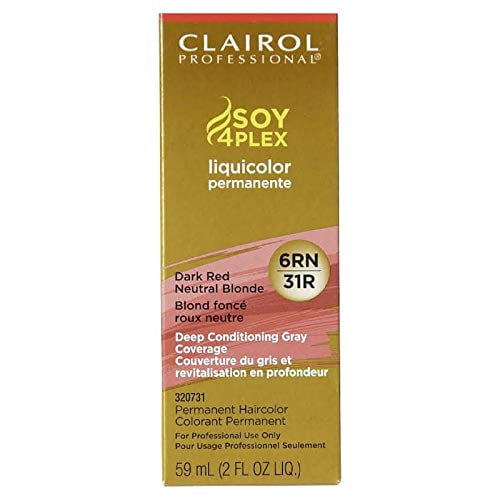 Clairol Professional Liquicolor Permanent 6rn/31r Rouge Foncé Blond Neutre 2 Oz 2 Oz