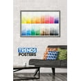 thumbnail image 2 of Bold Color - Watercolor Swatches Wall Poster, 22.375" x 34", Framed, 2 of 5