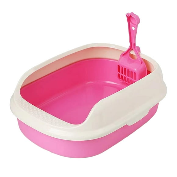 Esquirla Cat Li Box Durable Cat Li Container Cat Toilet Easily Clean Practical Ca Pink red