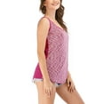 thumbnail image 4 of Womens Summer Vest Tops Sleeveless Shirt Scoop Neck Blouses Vest Tops Gray/Rose Red, 4 of 6