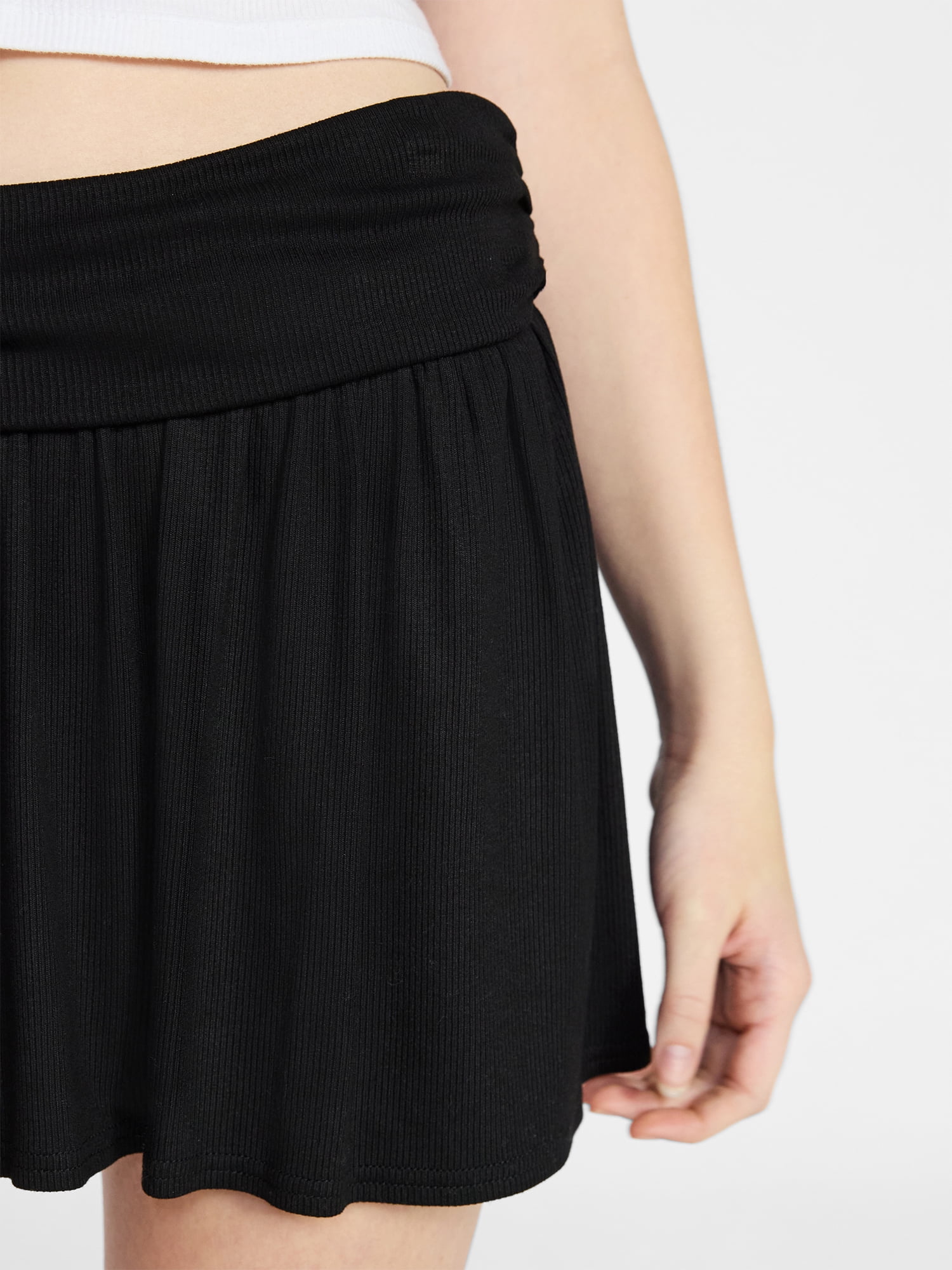 No Boundaries Foldover Knit Skort, Women's XXS-XXL