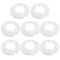thumbnail image 1 of Uxcell Cubierta Decorativa de Tubo de Agua de Plástico PP de 32 mm Paquete de 8 Blanco, 1 of 5
