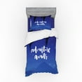 thumbnail image 1 of Ambesonne Saying Bedding Set 3 Pcs, Stars Night Sky Palms Art, Twin XL, Violet Blue and White, 1 of 3
