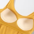 thumbnail image 7 of Tank Tops for Women Round Neck Camisole Built In Bra Basic Wirefree Sleeveless Womens Cami Yellow M, 7 of 7