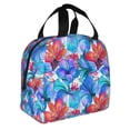 thumbnail image 2 of Fotbe Bright Flowers Bolsa Térmica con Estampado y Forro de Aluminio Grueso Bolsa de Almuerzo con Bolsillo Frontal para Hombres y Mujeres, Ideal para Trabajo, Escuela, 2 of 8