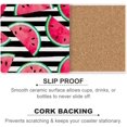 thumbnail image 6 of GZHJMY Square Drink Coasters, 1 Pcs Watercolor Paint Watermelon Pieces Absorbent Ceramic Coffee Coasters for Drinks with Cork Base Housewarming Gift for Home Decor, 6 of 6