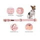 thumbnail image 2 of Collar para perro de estilo único con forma de garras navideñas con hebilla metálica rosa, 2 of 6