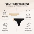 thumbnail image 2 of Balanced Tech Women's Seamless Thong Panties 3 Pack, 2 of 3
