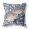 thumbnail image 4 of Three Roses with Butterfly Throw Pillow with Removable Cover in Peach Light Blue Gray 18x18, 4 of 5