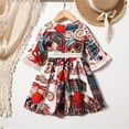 thumbnail image 5 of Little Girl Dresses Long Sleeve Floral Casual Large Dress Summer Sundress Floral Sundress Clothes Outfit Casual Dresses,Size 4 Years-5 Years, 5 of 6