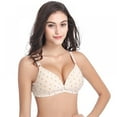 thumbnail image 2 of Open Front Breastfeeding Bra Cotton Sexy Seamless Line Triangle Leaf Print Daily Nursing Bra, 2 of 6