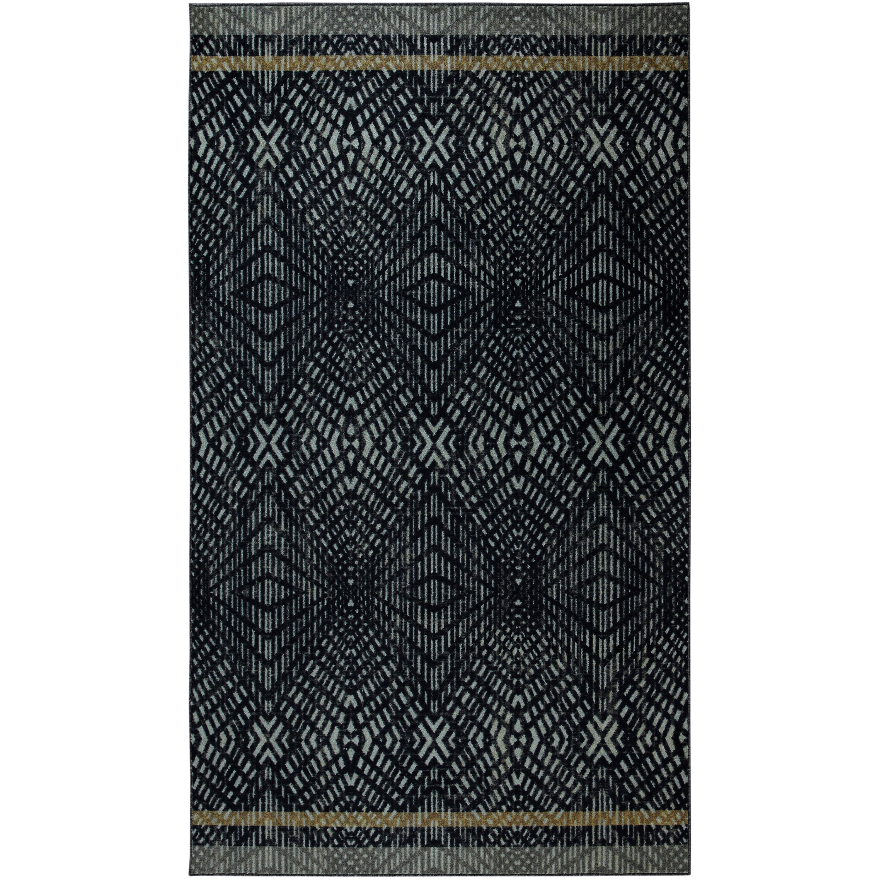 Mohawk Home Prismatic Storey Black Transitional Abstract Precision Printed Area Rug, 5'x8