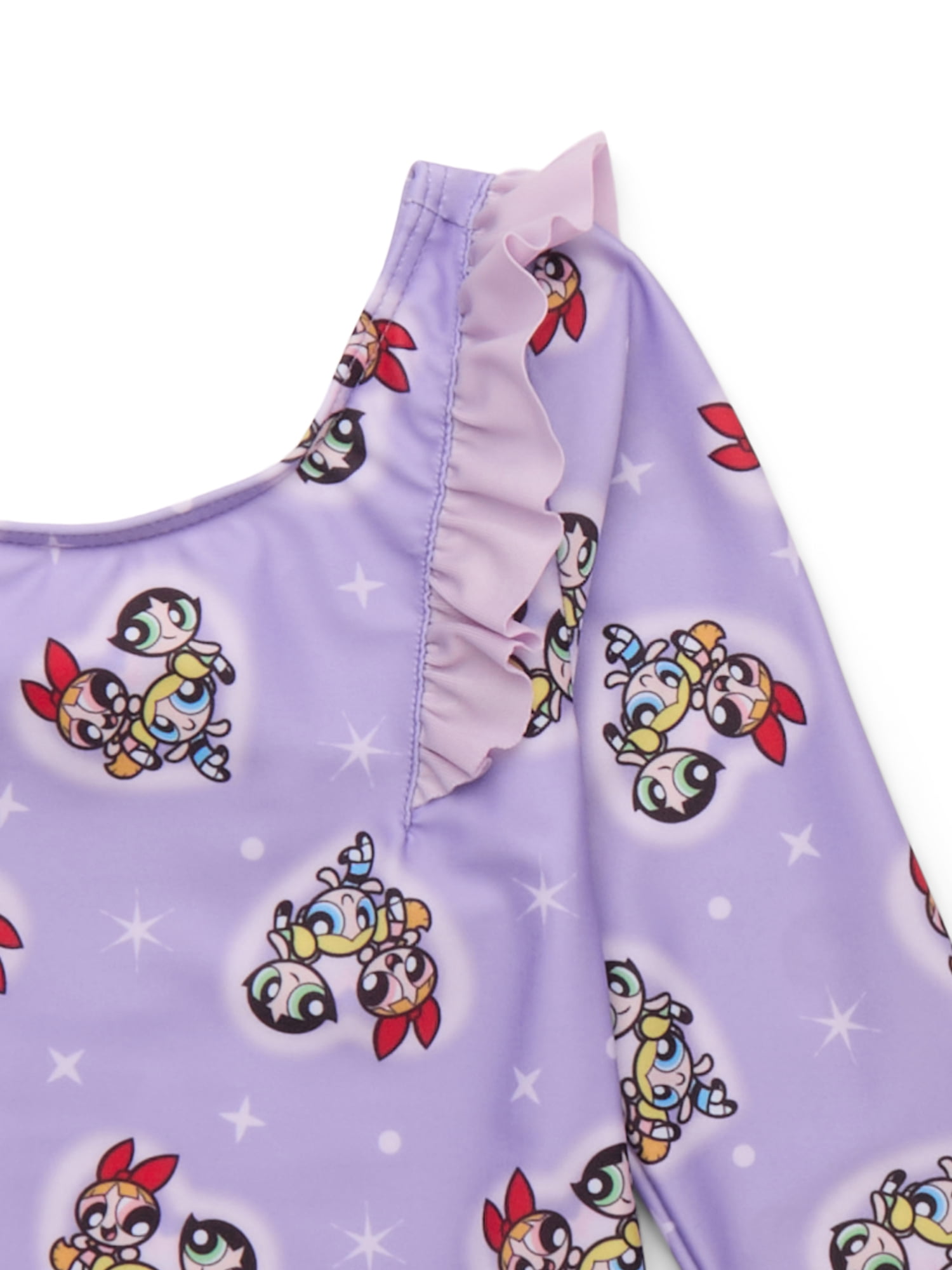 Character Toddler Girl Long- Sleeve Ruffle One- Piece Swimsuit, Sizes 12M-5T
