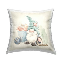 Stupell Industries Summertime Gnome Nautical Beach Shells Coastal Beige,18 x 7 x 18 Decorative Pillows