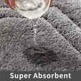 thumbnail image 5 of Extra Thick Bath Linen Rug Set Soft Plush Anti-Slip Bath Mat Water Absorbent Shaggy Polyester for Bathroom Living Room Bedroom Gray 24x36 Inches, 5 of 7