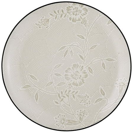 Colorwave Bloom Coup Dinner Plate, Graphite, Durable Stoneware By Noritake