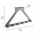 thumbnail image 3 of 17.32 x 8.66 Inch Over The Door Triangle Hook Hanger, 6 Peg Door Hook Rack, No Drill Metal Door Hanging Organizer for Hats, Towels, Bags, 3 of 6