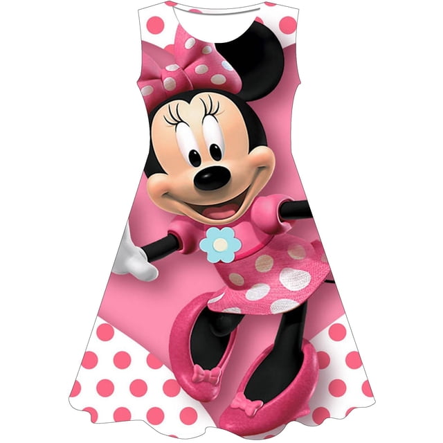 Disney Navidad Mickey vestido niñas dibujos animados Minnie Mouse vestidos princesa ropa niños fiesta ropa 1-10Years3T Gao Jinjia LED
