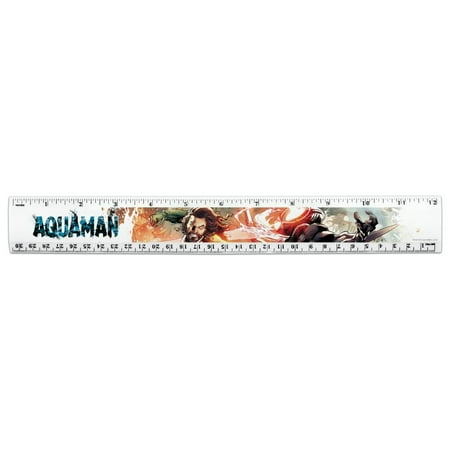 Aquaman Movie Aquaman vs Black Manta 12 Inch Standard and Metric Plastic Ruler
