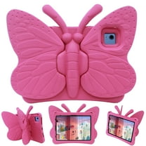 iPad 10th Generation Case for Kids, iPad 10th Gen 10.9 2022 Butterfly Case with Kickstand Light EVA Full Body Drop Protective Rugged Shockproof Child Proof iPad 10th Gen Kids Case,Rose