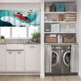 thumbnail image 5 of LALILO Kitchen Curtain Valance Greeting Card Christmas Rod Pocket Window Curtain 52"x 18" Set of 2, 5 of 5