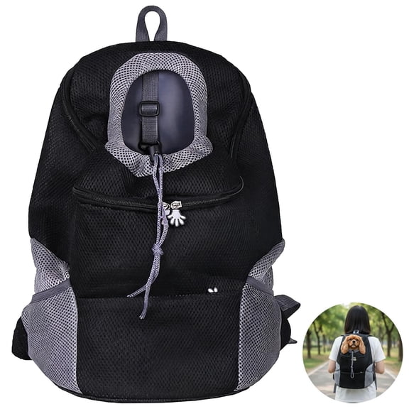 Pet Carrier Backpack for Small Dogs and Cats, Breathable Pet Carrier with Safety Buckle, Drawstring, Padded Shoulder Straps, Comfortable and Hands-Free, 14.2x8.3x17.7 in