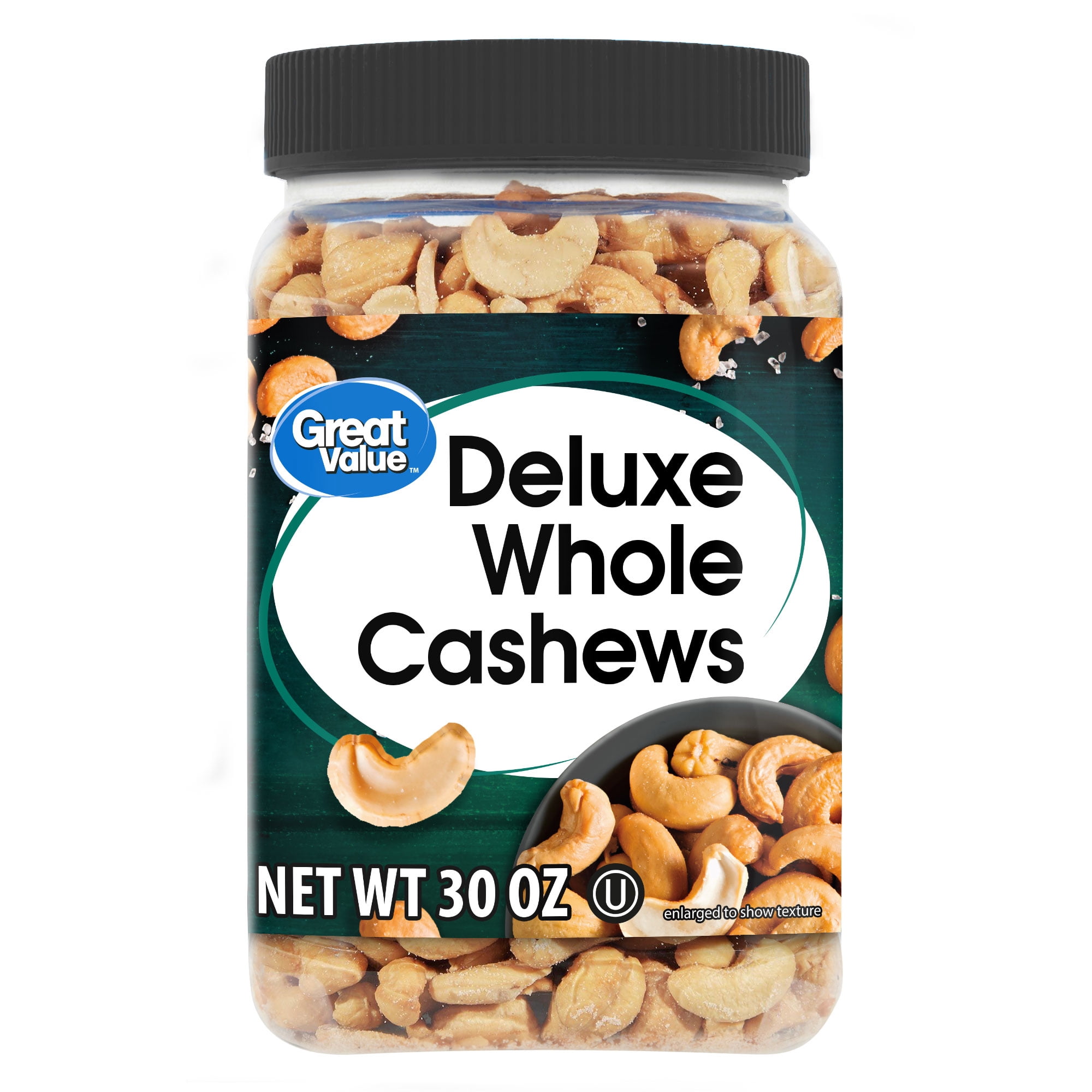 Great Value Deluxe Whole Cashews, 30 oz