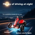 thumbnail image 3 of Xuanlur Electric Go Kart for Kids Ages 3-6, Crazy Cart w/4 Non-Slip EVA Wheels, Adjustable Seat, Metal Frame, 4.8 MPH Max Speed, 12V Outdoor Ride on Toy, Folder Go Kart, Bluetooth & Lights, Red, 3 of 9