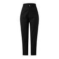 thumbnail image 5 of Hpapadks Casual Pants for Women High Waist Straight Leg Solid Color Slacks Slacks for Women Black M, 5 of 7