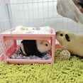 thumbnail image 2 of Rabbit Bed House Winter Warm with Mat Blanket Sleeping Cushion Shelter for Chinchilla Rabbit Mice Pink, 2 of 9