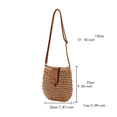 thumbnail image 5 of Yoyauz Women's Grass Woven Beach Bag - Women's Beach Handmade Woven Handbag, Summer Mesh Hollow Shoulder Bag, Suitable for Holidays, 5 of 7