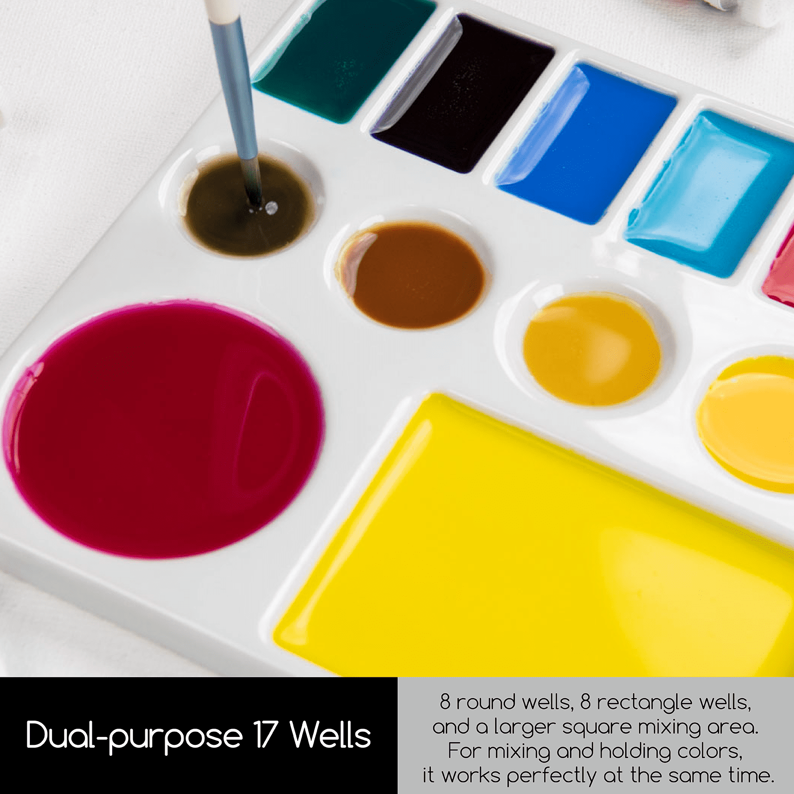 Artisans Choice Palette 17 Wells Plastic Paint Tray For Acrylic & Watercolor  Painting Versatile Mixing Space For Artists. From Dhgate_factoryseller,  $4.04