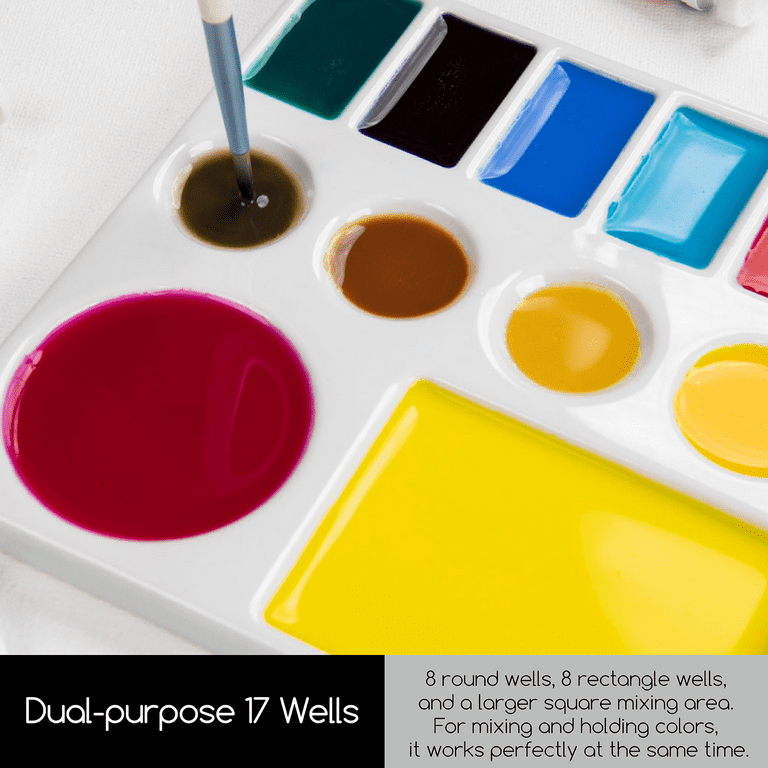 watercolor palette Digital painting Serving Tray by DigitalizedTeam