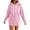 Pink, variant on Fiaer,Women's Oversized Long Hoodies,Womens Loose Fit Fashion Solid Color Drawstring Hooded Sweatshirts with Zipper Pocket Pink XL