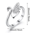 thumbnail image 2 of IFANLANDOR 2Ud Anillo Ajustable Plata Forma Cisne Para Tejido Y, 2 of 8