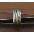 thumbnail image 6 of Sterling Silver Carved Spinner Ring – Handmade 925 Engraved Two-Tone Fidget Ring, Boho Meditation Anxiety Ring for Men & Women, Unique Wedding Jewelry Gift Ring Size- 11, 6 of 6